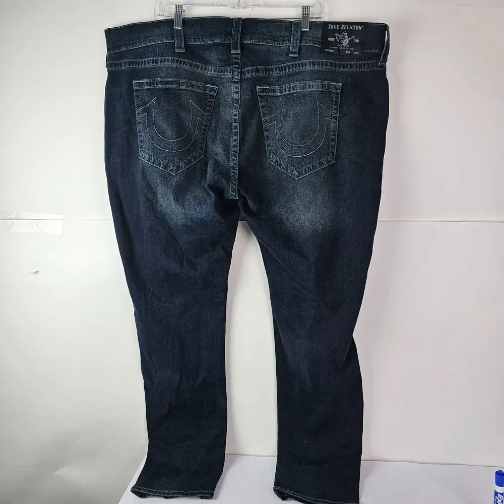 True Religion‎ Mens Rocco Relaxed Skinny Jeans Size 46 Blue Dark Wash
